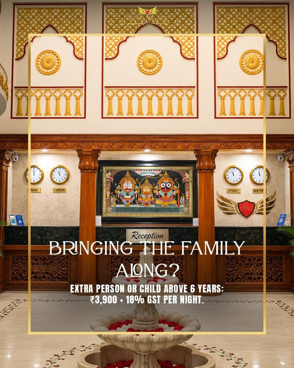 NRS Royal Palace reception — bringing the family along